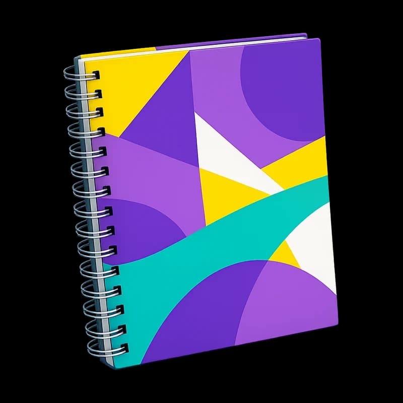 Caderno de exemplo como prêmio da pedra dourada